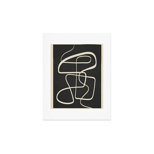 Modern Abstract Lines - Noir Art Print Gallery Image 2