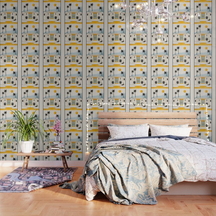 Palm Springs Home â Yellow & Blue Wallpaper Gallery Image 2