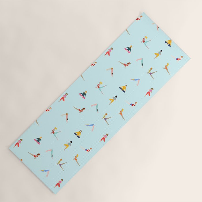 Yoga poses pattern Yoga Mat Gallery Image 1