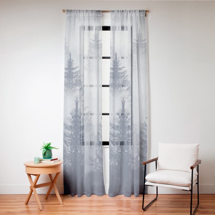 Foggy Forest 2 Window Curtain Gallery Image 24