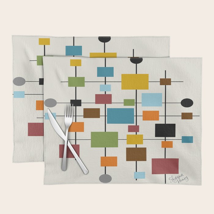 Mid-Century Modern Art 1.3 Placemat Gallery Image 2