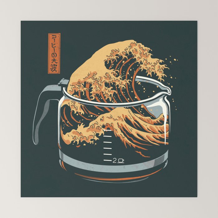 The Great Wave of Coffee Mini Art Print Gallery Image 6