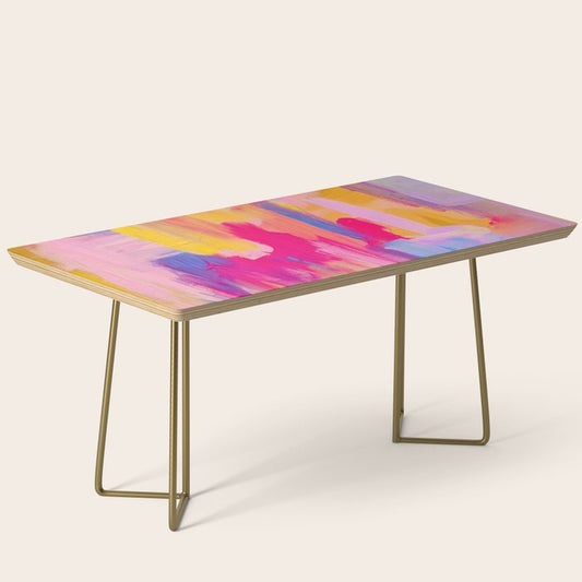 Summer Pink Pastel Abstract Coffee Table Gallery Image 2