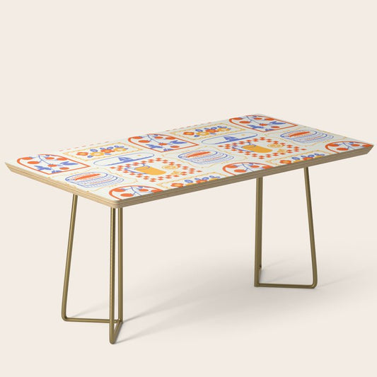 Summer vacation patchwork art pattern Coffee Table Gallery Image 2