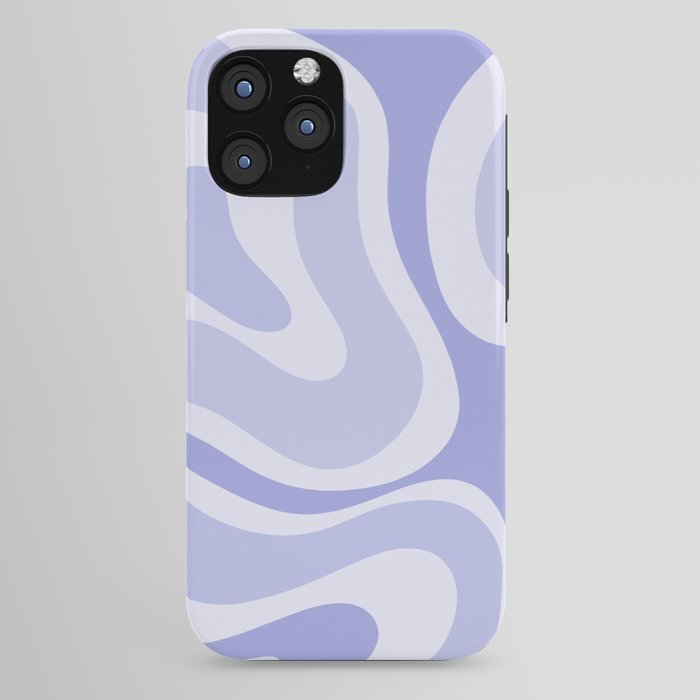 Modern Retro Liquid Swirl Abstract in Light Lavender Purple iPhone Case Gallery Image 44