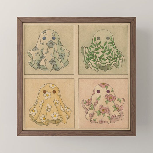 Floral Ghosties Mini Art Print Gallery Image 2