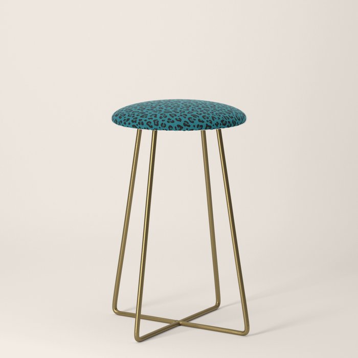 TEAL LEOPARD PRINT â Teal Blue | Collection : Punk Rock Animal Prints | Stool Gallery Image 4