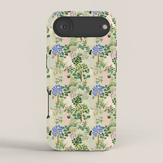Ladies working in the garden (BEIGE) iPhone Case Gallery Image 2