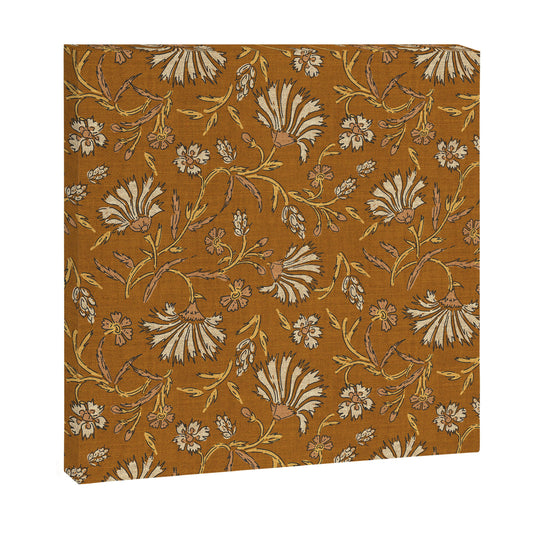 KALAMI FLORAL MUSTARD Canvas Print Gallery Image 2