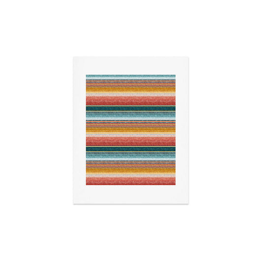 serape southwest stripe - orange & teal Art Print Gallery Image 2