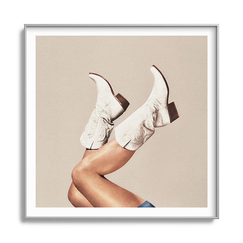 These Boots - Neutral Beige Framed Art Print Gallery Image 30
