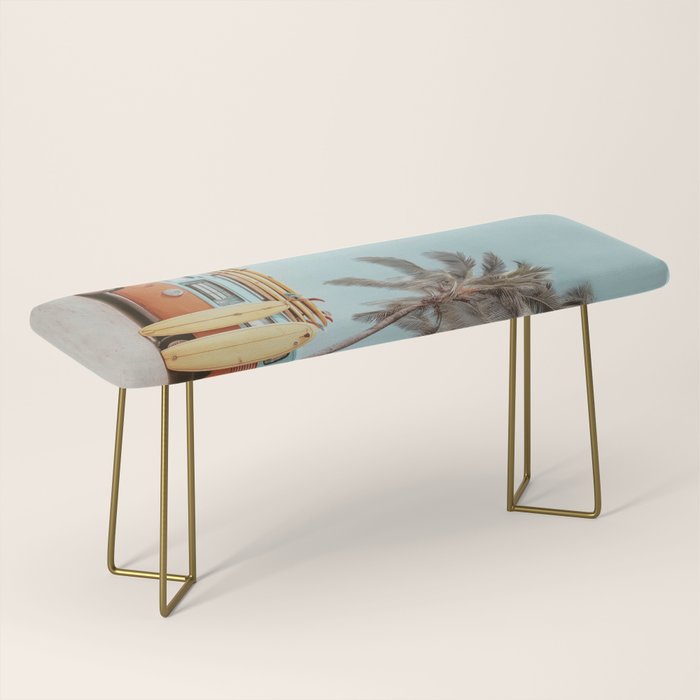 Surf Van II - Vintage Coastal Adventure Print Bench Gallery Image 2