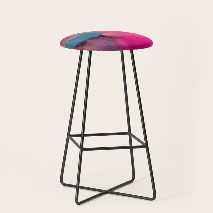 PINK abstract landscape Stool Gallery Image 1