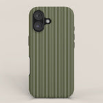 Lines #6 (Olive Green) iPhone Case Gallery Image 1