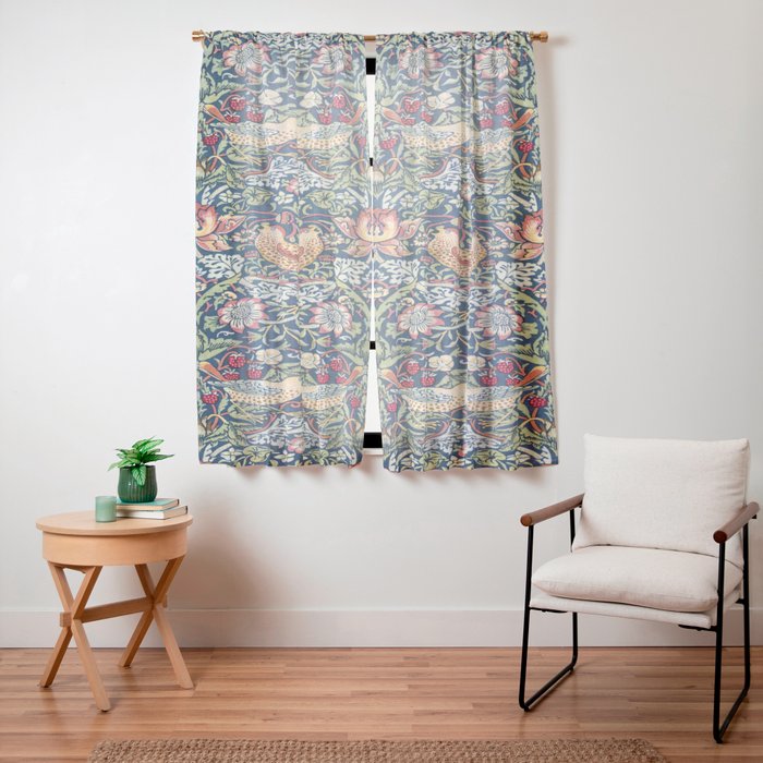 Strawberry Thief by William Morris Window Curtain Gallery Image 15