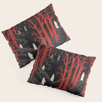 Haunted Ghost Forest Pillow Sham Gallery Image 1