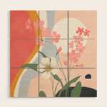 Colorful Flower Design 1 Wood Wall Art Gallery Image 1