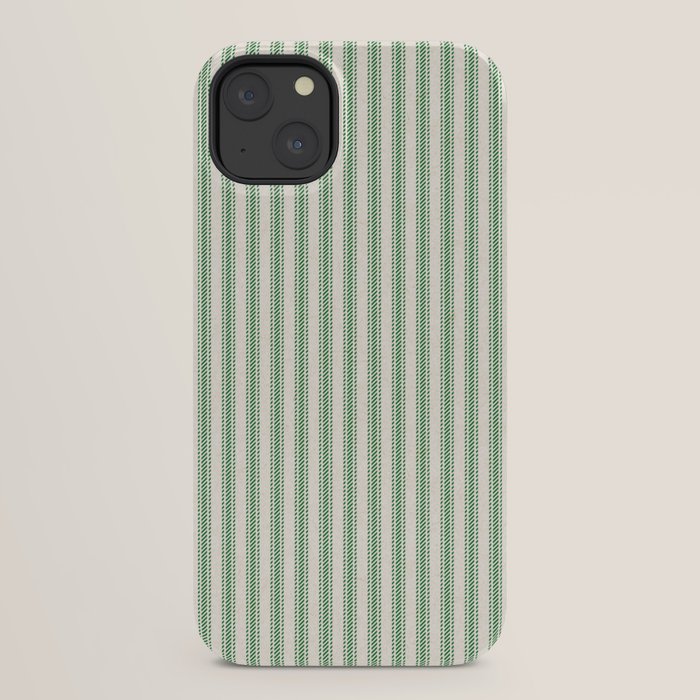 French Green Ticker Stripe iPhone Case Gallery Image 30