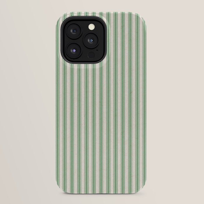 French Green Ticker Stripe iPhone Case Gallery Image 32