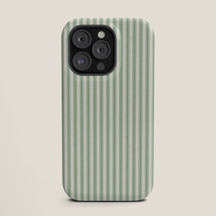 French Green Ticker Stripe iPhone Case Gallery Image 19