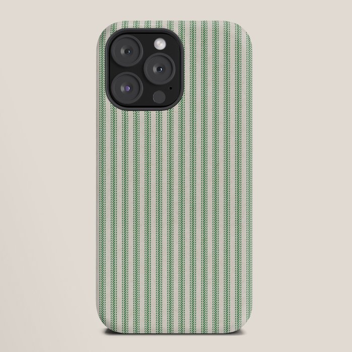 French Green Ticker Stripe iPhone Case Gallery Image 20
