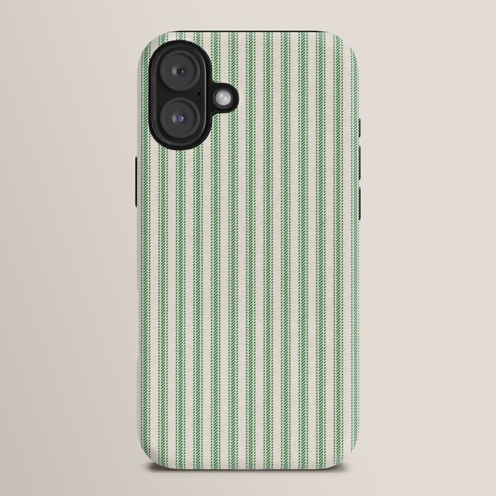 French Green Ticker Stripe iPhone Case Gallery Image 14
