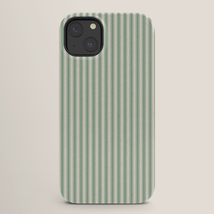 French Green Ticker Stripe iPhone Case Gallery Image 26