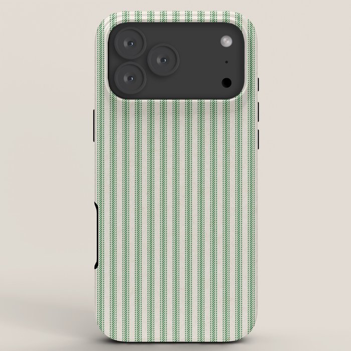 French Green Ticker Stripe iPhone Case Gallery Image 8