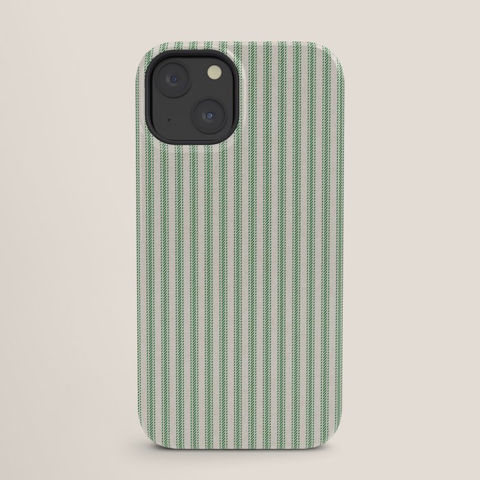 French Green Ticker Stripe iPhone Case Gallery Image 25