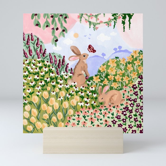 Spring Bunnies Mini Art Print Gallery Image 5