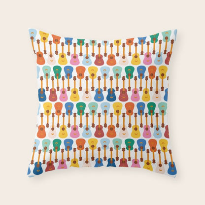 Colorful Guitars Throw Pillow Gallery Image 5