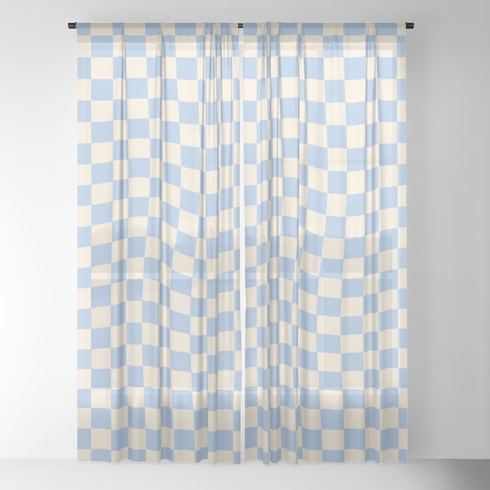 Check - Baby Blue Twist â Checkerboard Print Window Curtain Gallery Image 18