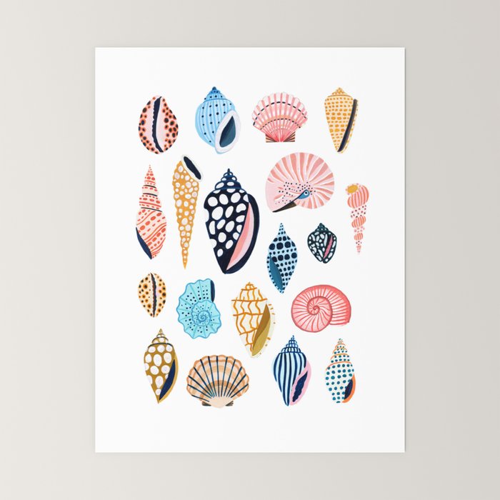 Under the Sea Shells Mini Art Print Gallery Image 6