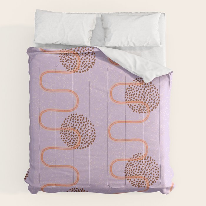 Abstract Fields in Lavender & Brown Comforter Gallery Image 2