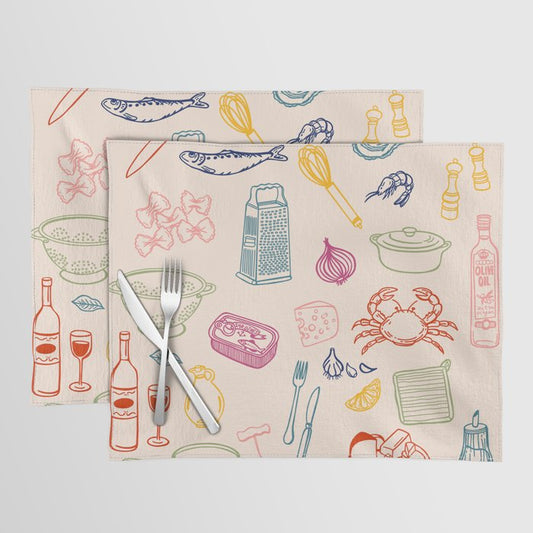 Kitchen Ingredient Art Print Placemat Gallery Image 1