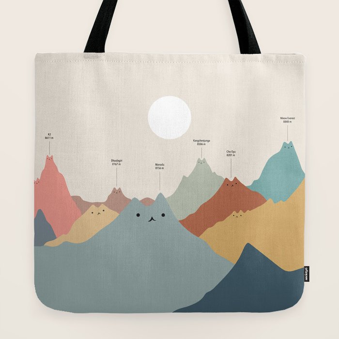 Cat Landscape 115: Himeowlaya Tote Bag Gallery Image 2