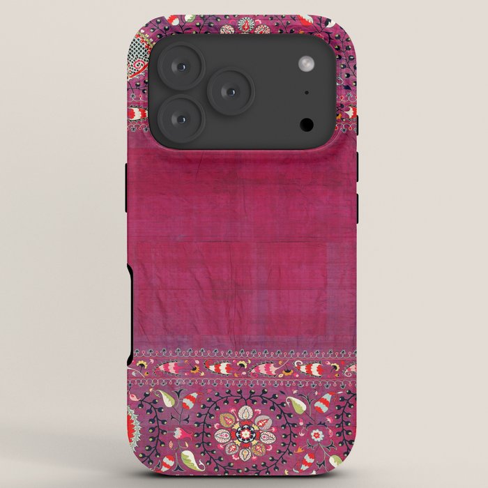 Shakhrisyabz Southwest Uzbekistan Suzani Embroidery Print iPhone Case Gallery Image 7