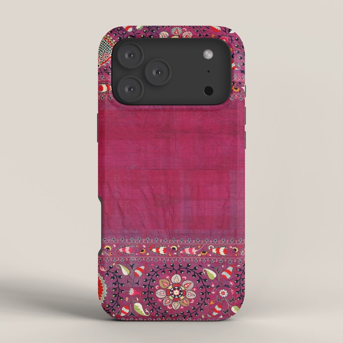 Shakhrisyabz Southwest Uzbekistan Suzani Embroidery Print iPhone Case Gallery Image 4