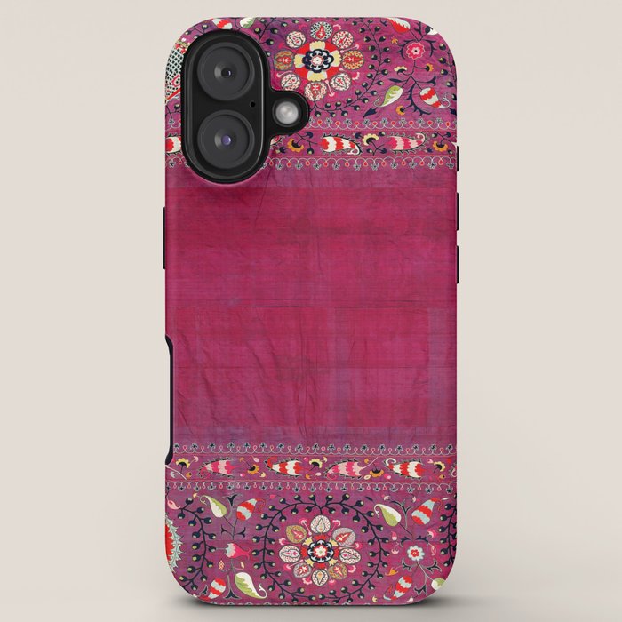 Shakhrisyabz Southwest Uzbekistan Suzani Embroidery Print iPhone Case Gallery Image 5