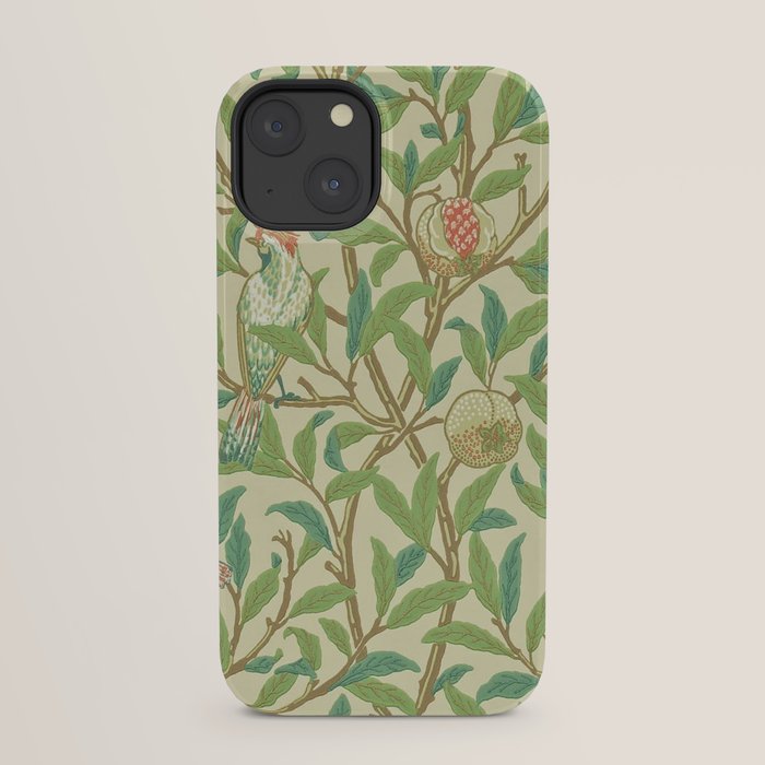 William Morris Bird & Pomegranate Bayleaf and Cream iPhone Case Gallery Image 29