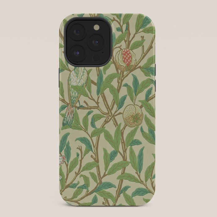 William Morris Bird & Pomegranate Bayleaf and Cream iPhone Case Gallery Image 36