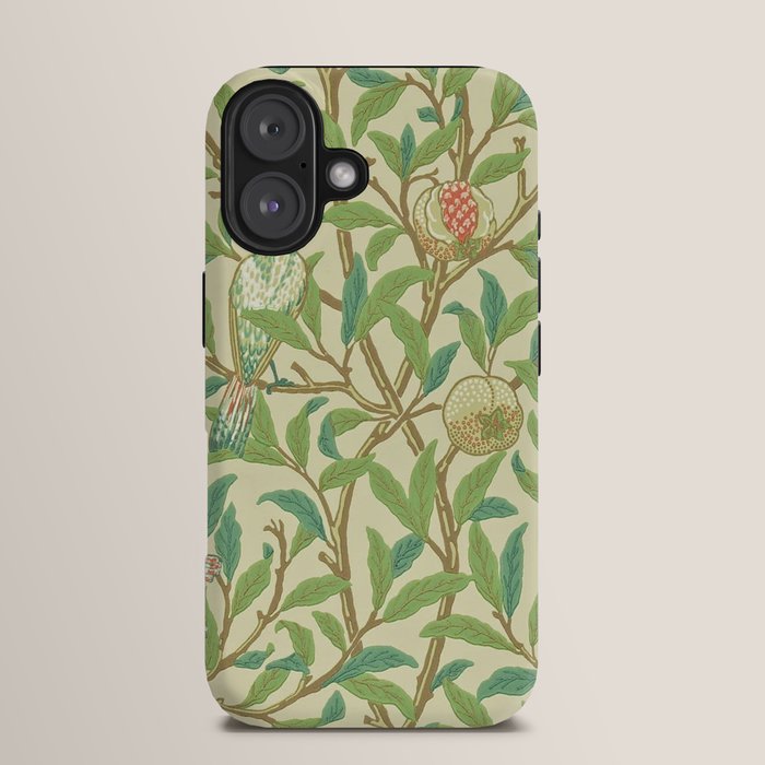 William Morris Bird & Pomegranate Bayleaf and Cream iPhone Case Gallery Image 13
