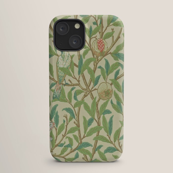 William Morris Bird & Pomegranate Bayleaf and Cream iPhone Case Gallery Image 17
