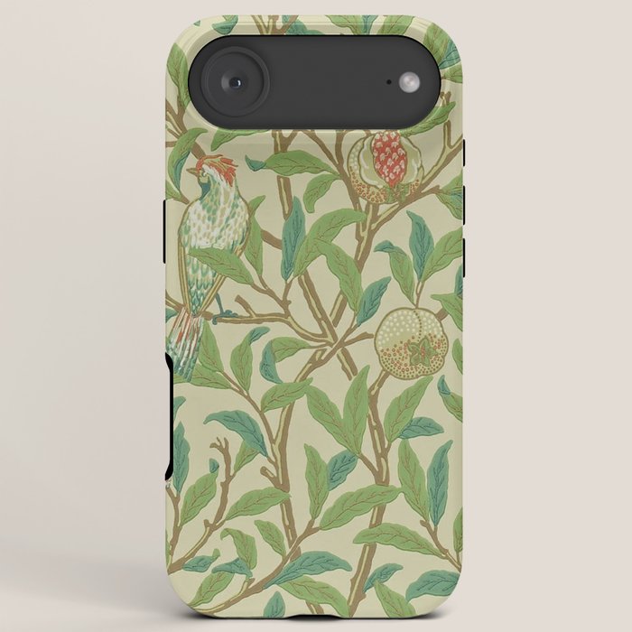 William Morris Bird & Pomegranate Bayleaf and Cream iPhone Case Gallery Image 6