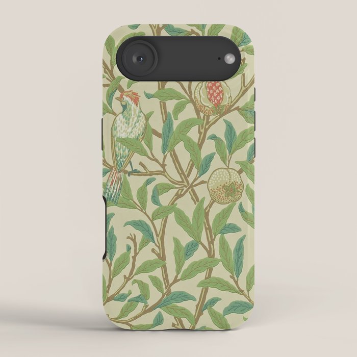 William Morris Bird & Pomegranate Bayleaf and Cream iPhone Case Gallery Image 2