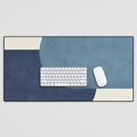 Halfmoon Colorblock - Blue Desk Mat Gallery Image 1