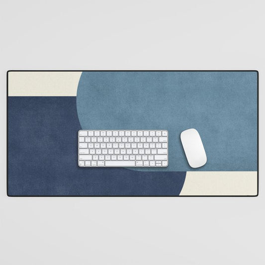 Halfmoon Colorblock - Blue Desk Mat Gallery Image 1