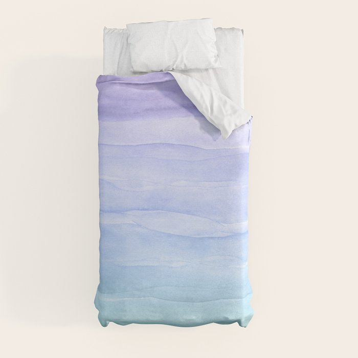 Layers Blue Ombre - Watercolor Abstract Duvet Cover Gallery Image 4