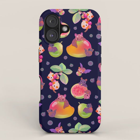 Fruit and bat - dark iPhone Case Gallery Image 1