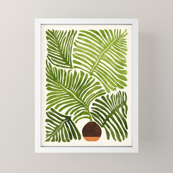 Summer Fern Simple Modern Watercolor Mini Art Print Gallery Image 4
